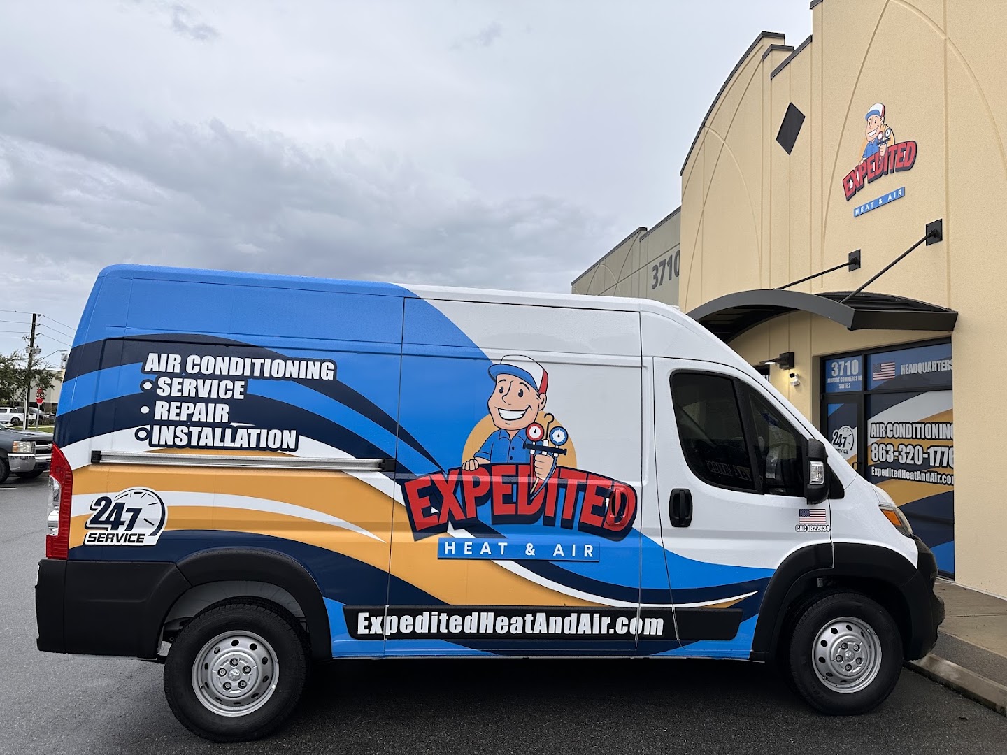 Expedited Heat & Air technician on a job in Tampa